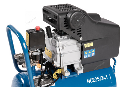 Компрессор поршневой, 220 В, ресивер 24 л, 240 л/мин NCE25/241