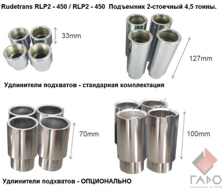 Автомобильный подъемник с верхней синхронизацией RLP2-450U