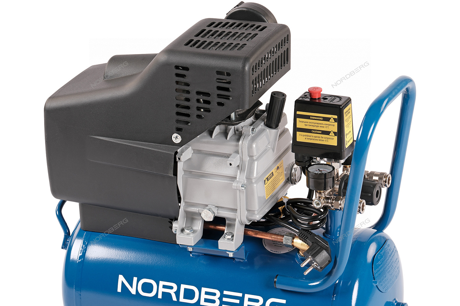 Компрессор поршневой, 220 В, ресивер 24 л, 240 л/мин NCE25/241