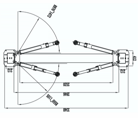 Автомобильный подъемник с верхней связью S4B-2